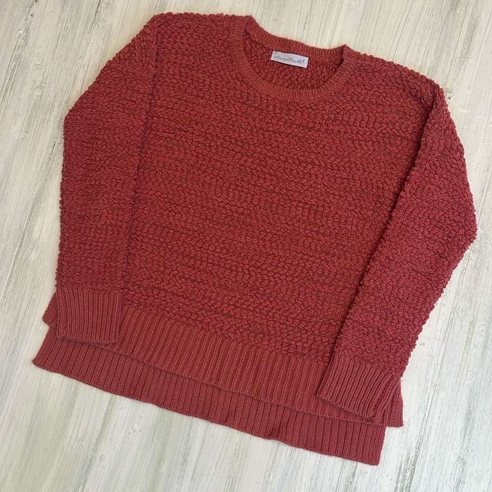 💚5/$25💚 Keren Hart Women's Red Maroon Sweater Sz S
